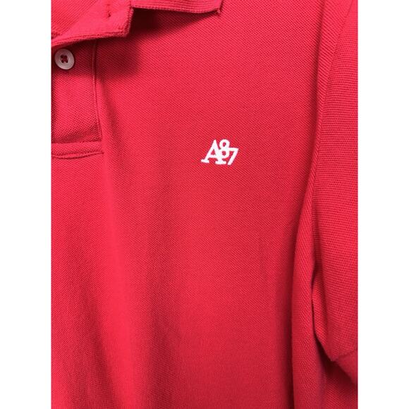 Aeropostale A87 Men’s Red 100% Cotton Short Sleeve Golf Polo Shirt Size L - Picture 4 of 8